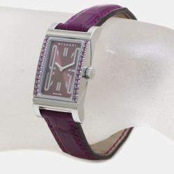 Bvlgari Red Stainless Steel Rettangolo RT39C2SR1L Quartz Women's Wristwatch 21 mm