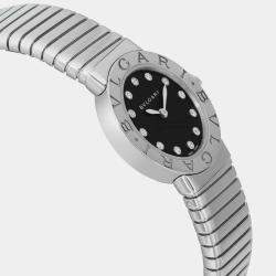 Bvlgari Black Diamond Stainless Steel Bvlgari-Bvlgari Quartz Women's Wristwatch 26 mm