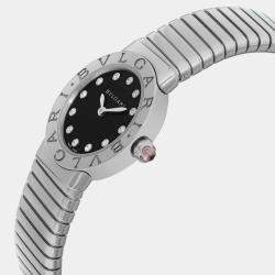 Bvlgari Black Diamond Stainless Steel Bvlgari-Bvlgari Quartz Women's Wristwatch 26 mm