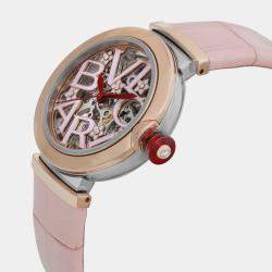 Bvlgari Pink 18k Rose Gold Lucea LUP33SG Quartz Women's Wristwatch 33 mm
