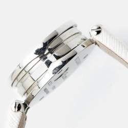 Pre Owned Bvlgari Blue Mother of Pearl Diamond Stainless Steel Leather B.Zero1 BZ23S Women's Wristwatch 23 mm