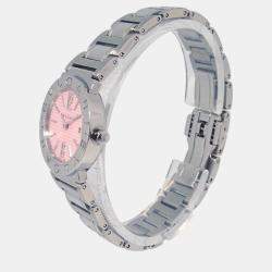 Bvlgari Pink Stainless Steel Bvlgari Bvlgari BB26C2SSD Quartz Women's Wristwatch 25 mm