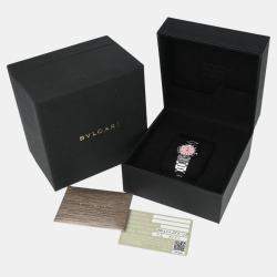 Bvlgari Pink Stainless Steel Bvlgari Bvlgari BB26C2SSD Quartz Women's Wristwatch 25 mm