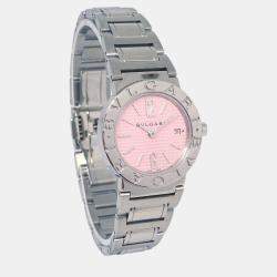 Bvlgari Pink Stainless Steel Bvlgari Bvlgari BB26C2SSD Quartz Women's Wristwatch 25 mm
