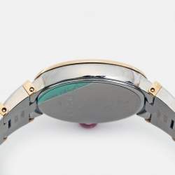 Bvlgari Mother of Pearl Diamond 18K Rose Gold Stainless Steel Lvcea 102194 Women's Wristwatch 28 mm