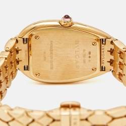 Bvlgari White Diamond 18k Yellow Gold Serpenti Seduttori 103147 Women's Wristwatch 33 mm