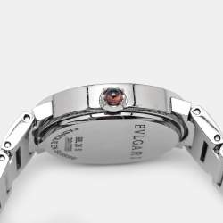 Pre Owned Bvlgari Purple Diamond Stainless Steel Bvlgari Bvlgari 102606 Women's Wristwatch 26 mm