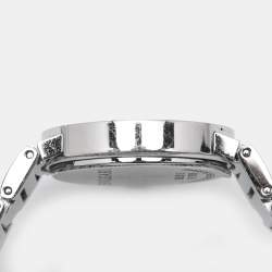 Pre Owned Bvlgari Purple Diamond Stainless Steel Bvlgari Bvlgari 102606 Women's Wristwatch 26 mm