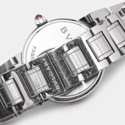 Pre Owned Bvlgari Purple Diamond Stainless Steel Bvlgari Bvlgari 102606 Women's Wristwatch 26 mm