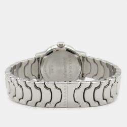 Bvlgari White Stainless Steel Solotempo ST29S Quartz Women's Wristwatch 29 mm