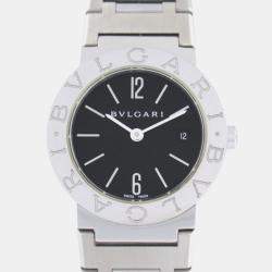 Bvlgari Black Stainless Steel Bvlgari Bvlgari BB26SS Quartz Women's Wristwatch 26 mm