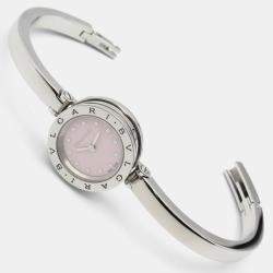 Bvlgari Pink Stainless Steel B.Zero1 BZ23S Quartz Women's Wristwatch 23 mm