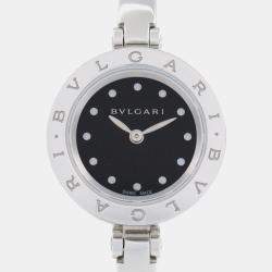 Bvlgari Black Stainless Steel B.Zero1 BZ23S Quartz Women's Wristwatch 23 mm