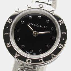 Bvlgari Black Stainless Steel B.Zero1 BZ23S Quartz Women's Wristwatch 23 mm