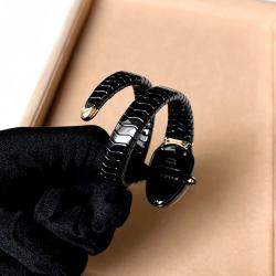 Bvlgari Black Diamond Ceramic Serpenti 102532 Quartz Women's Wristwatch 35 mm