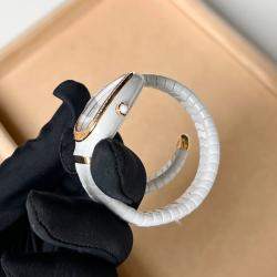 Bvlgari White Diamond 18k Rose Gold Serpenti 102613 Quartz Women's Wristwatch 35 mm