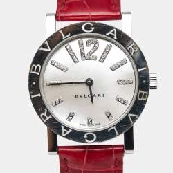Bvlgari Mother Of Pearl Diamond Stainless Steel Bvlgari Bvlgari BB 33 SL AUTO Automatic Women's Wristwatch 33 mm