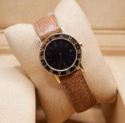 Bvlgari Black 18k Yellow Gold Bvlgari Bvlgari Quartz Women's Wristwatch 26 mm