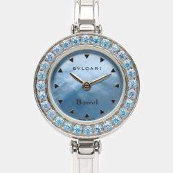 Bvlgari Blue Stainless Steel B.Zero1 BZ22S Quartz Women's Wristwatch 22 mm