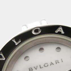 Bvlgari White Stainless Steel Ceramic B.Zero1 BZ23SC Quartz Women's Wristwatch 23 mm