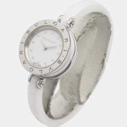 Bvlgari White Stainless Steel Ceramic B.Zero1 BZ23SC Quartz Women's Wristwatch 23 mm