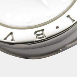 Bvlgari White Stainless Steel Ceramic B.Zero1 BZ23SC Quartz Women's Wristwatch 23 mm
