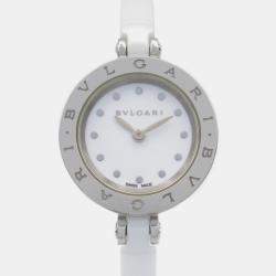 Bvlgari White Stainless Steel Ceramic B.Zero1 BZ23SC Quartz Women's Wristwatch 23 mm