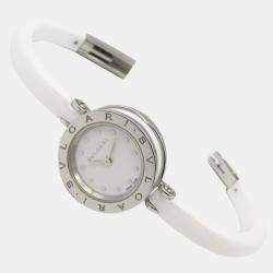 Bvlgari White Stainless Steel Ceramic B.Zero1 BZ23SC Quartz Women's Wristwatch 23 mm
