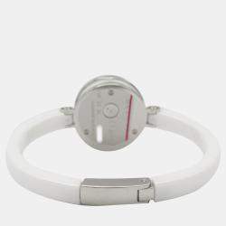 Bvlgari White Stainless Steel Ceramic B.Zero1 BZ23SC Quartz Women's Wristwatch 23 mm