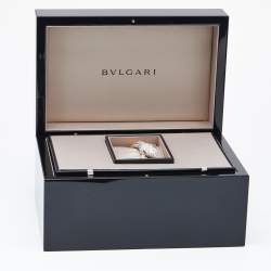 Pre Owned ساعة يد نسائية بلغاري سيربنتي 102239 ذهب عيار 18 ثنائي اللون وباقوت وألماس فضية 40 مم