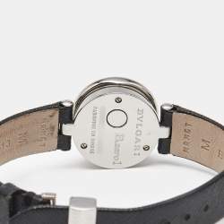 Pre Owned Bvlgari Black Dial Stainless Steel Leather B.Zero1 BZ 22 S Women's Wristwatch 22 mm