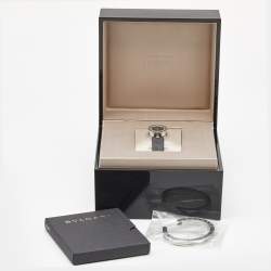Pre Owned Bvlgari Black Dial Stainless Steel Leather B.Zero1 BZ 22 S Women's Wristwatch 22 mm