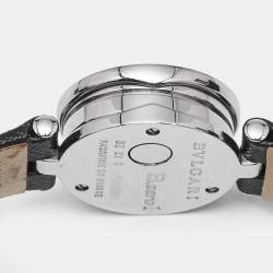 Pre Owned Bvlgari Black Dial Stainless Steel Leather B.Zero1 BZ 22 S Women's Wristwatch 22 mm