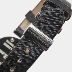 Pre Owned Bvlgari Black Dial Stainless Steel Leather B.Zero1 BZ 22 S Women's Wristwatch 22 mm