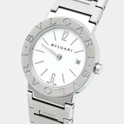 Pre Owned Bvlgari White Dial Stainless Steel Bvlgari Bvlgari 101135 Women's Wristwatch 26 mm