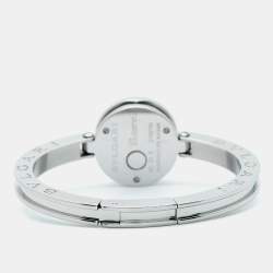 Pre Owned Bvlgari B.Zero1 BZ22S Blue Mother of Pearl Topaz Stainless Steel Women's Wristwatch 22 mm