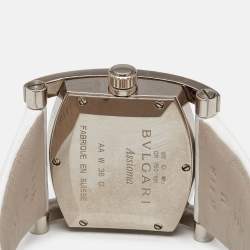 Pre Owned Bvlgari Mother of Pearl 18k White Gold Satin Assioma AAW36W Women's Wristwatch 36 mm