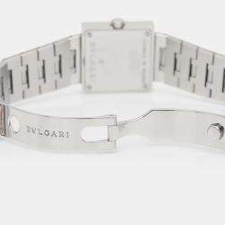 Pre Owned Bvlgari Quadrato SQ22SS Quartz Stainless Steel Women's Wristwatch 22 mm