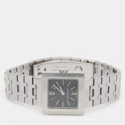 Pre Owned Bvlgari Quadrato SQ22SS Quartz Stainless Steel Women's Wristwatch 22 mm