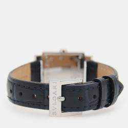 Pre Owned Bvlgari Quadrato SQ22SLS Quartz Stainless Steel Women's Wristwatch 22 mm