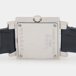 Pre Owned Bvlgari Quadrato SQ22SLS Quartz Stainless Steel Women's Wristwatch 22 mm