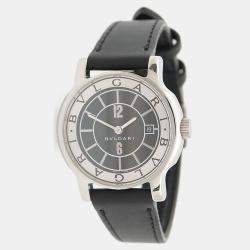 Pre Owned Bvlgari Solotempo ST29S Quartz Stainless Steel Women's Wristwatch 29 mm
