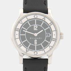 Pre Owned Bvlgari Solotempo ST29S Quartz Stainless Steel Women's Wristwatch 29 mm
