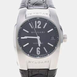 Pre Owned Bvlgari Ergon EG35S Automatic Black Stainless Steel Women's Wristwatch 35 mm
