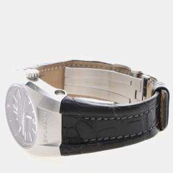 Pre Owned Bvlgari Ergon EG35S Automatic Black Stainless Steel Women's Wristwatch 35 mm