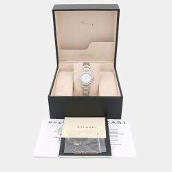 Pre Owned Bvlgari BB Diamond BBL26S Quartz Stainless Steel Womens Wristwatch 26 mm