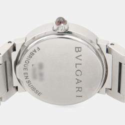 Pre Owned Bvlgari BB Diamond BBL26S Quartz Stainless Steel Womens Wristwatch 26 mm