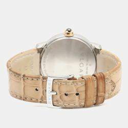 Pre Owned ساعة يد رجالية بلغاري BB BBLP37SG أوتوماتيكية ذهب وردي 37 مم