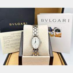 Pre Owned Bvlgari Ovale OVW27G Quartz Diamond 18K White Gold Women's Wristwatch 27 mm