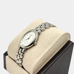 Pre Owned Bvlgari Ovale OVW27G Quartz Diamond 18K White Gold Women's Wristwatch 27 mm